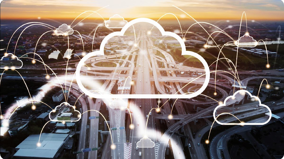 Connected cloud infrastructure over a city